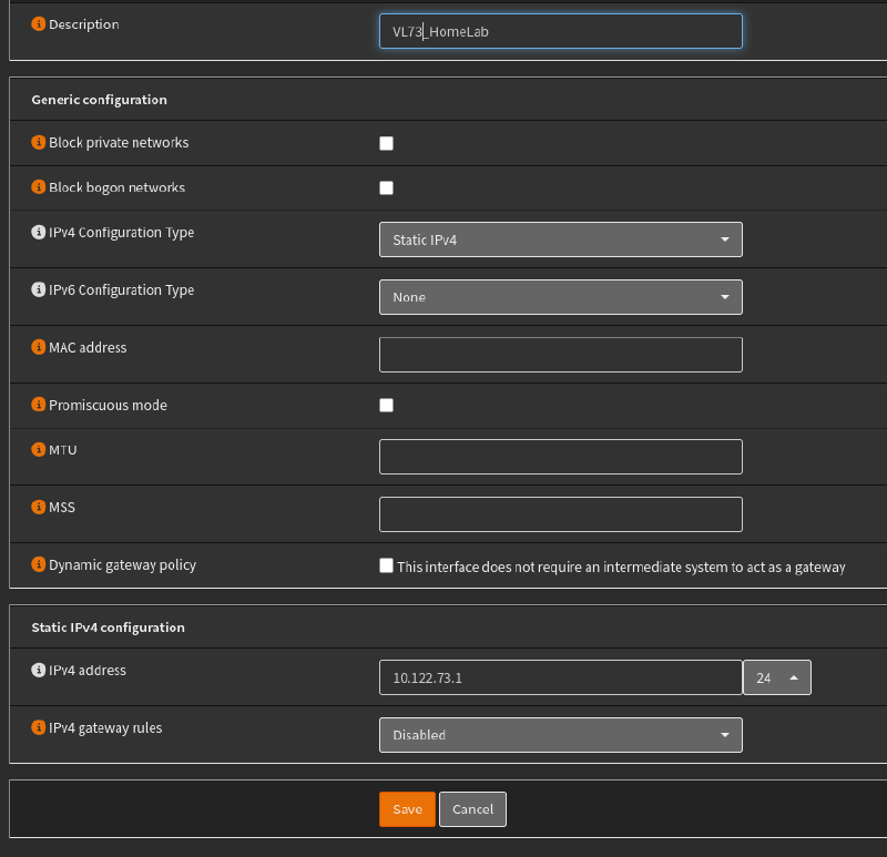 Interface Configuration