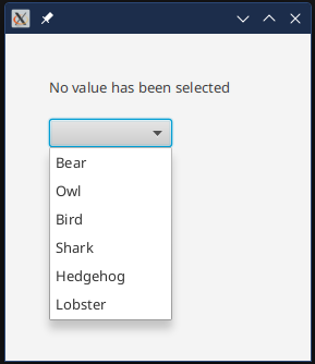 ComboBox Animal