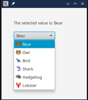 ComboBox Animal Emoji